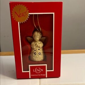 NEW Lenox Angel Wishes Holly Bell Ornament